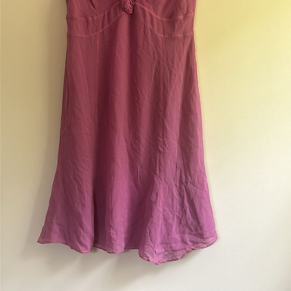 Bob Mackie Muave Short Sleeve Midi Dress Size 12 - Picture 2 of 5